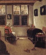 Pieter Janssens Elinga Woman Reading oil painting